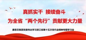 康恩贝党委传达学习省第十五次党代会精神