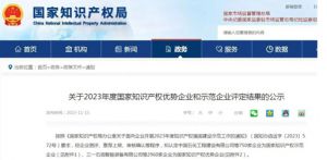 安惠获评2023年度国家知识产权优势企业