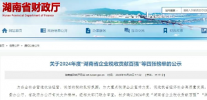 湖南省企业税收贡献四张榜单公布,绿之韵集团再度上榜省“专精特新”企业税收贡献五十强