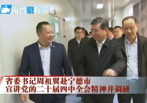 福建省委书记周祖翼莅临安发生物调研